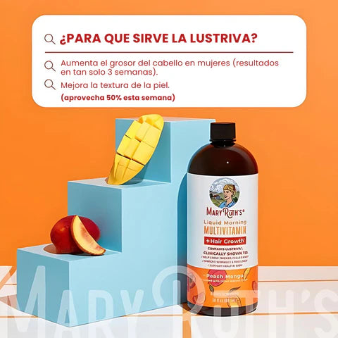 Multivitamínico líquido + Lustriva® : mírate 10 años más joven