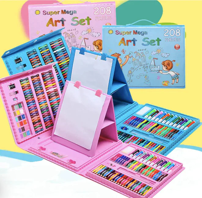 ¡EL MEJOR REGALO PARA TUS HIJOS! Set de arte 208 piezas