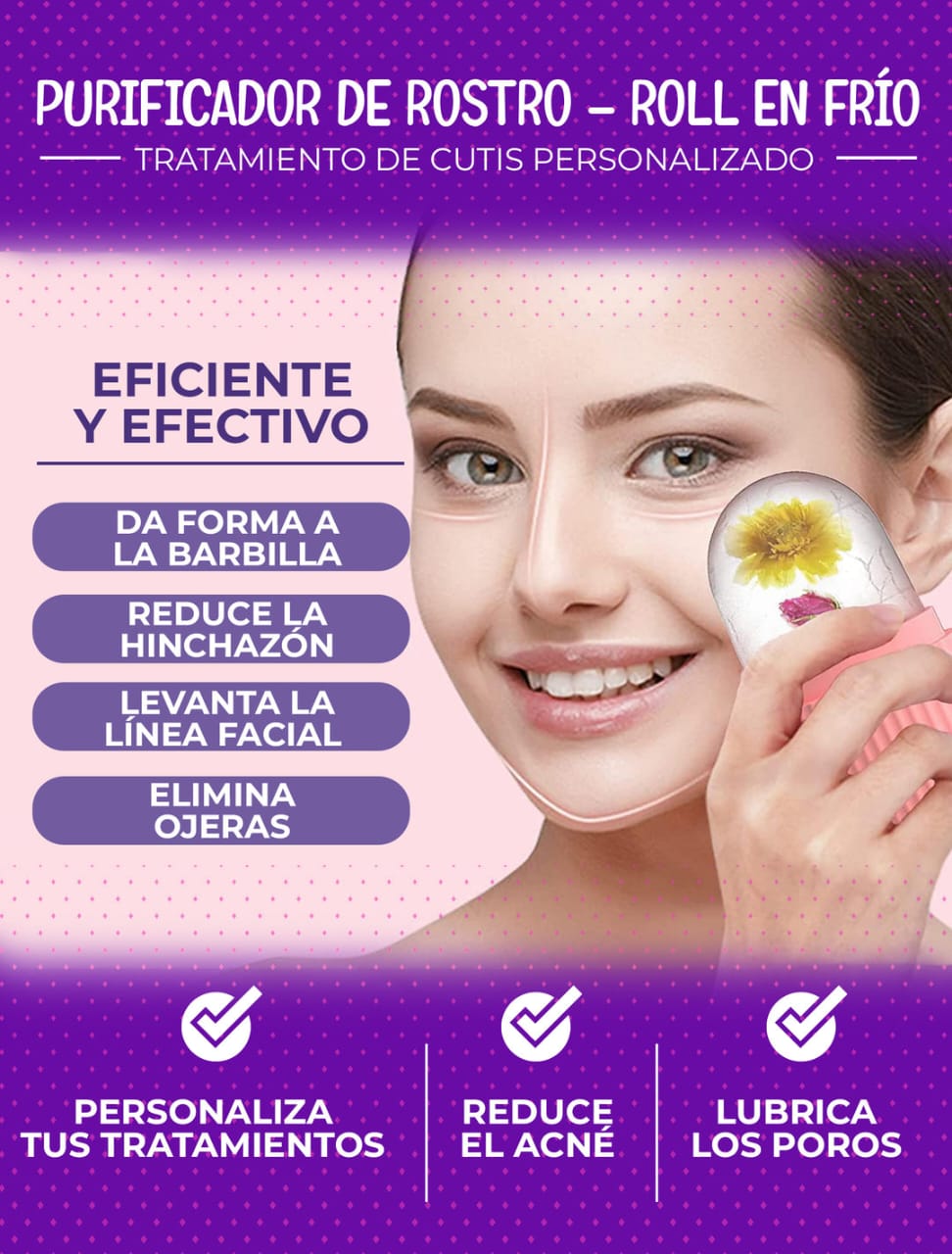 ICE ROLLER ®//Masajeador facial de hielo